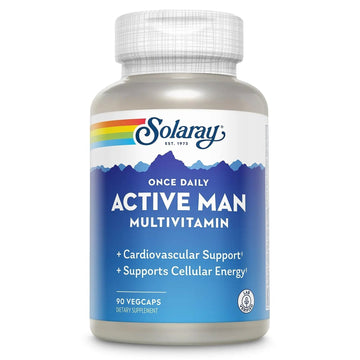 SOLARAY Once Daily Active Man Multivitamin - Cellular Energy and Immune Support Supplement w/Vitamin D, Vitamin C, B12, B6, Zinc, Lutein SOLARAY uk supplements