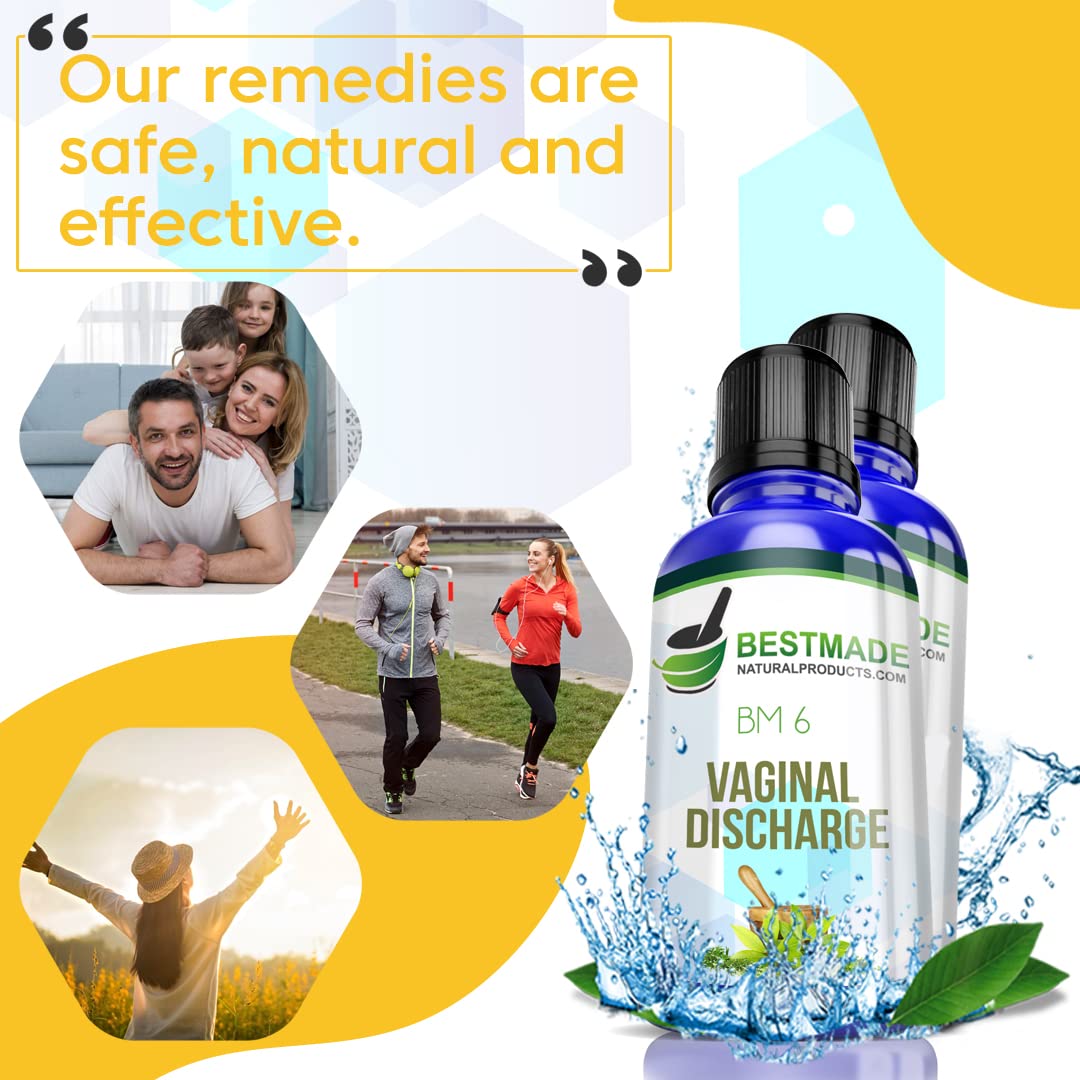 Vaginal Discharge BM6 - Natural Remedy for Leucorrhea, Unusual Vaginal Discharge & Odor, Helps Relieve Bestmade Naturalproducts.com uk supplements