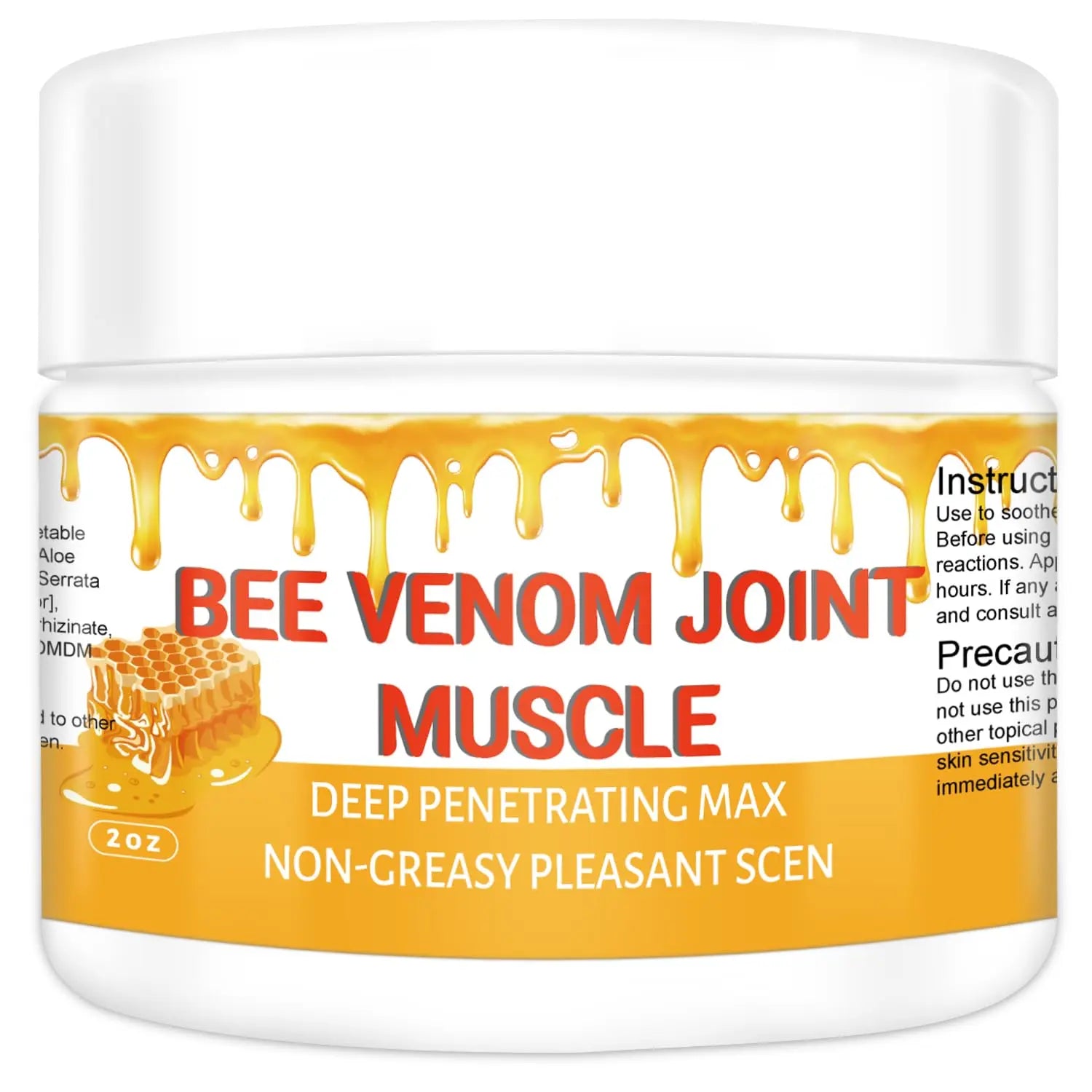 MRBOOHINET Organic Bee Venom Therapy Serum, Professional Joint & Muscle & Bone Release Cream - 24 Hour Soothing Effective Release for Back, Neck, Hand, Foot, Knee, Muscle, Shoulder, Hip, Nerve MRBOOHINET uk supplements