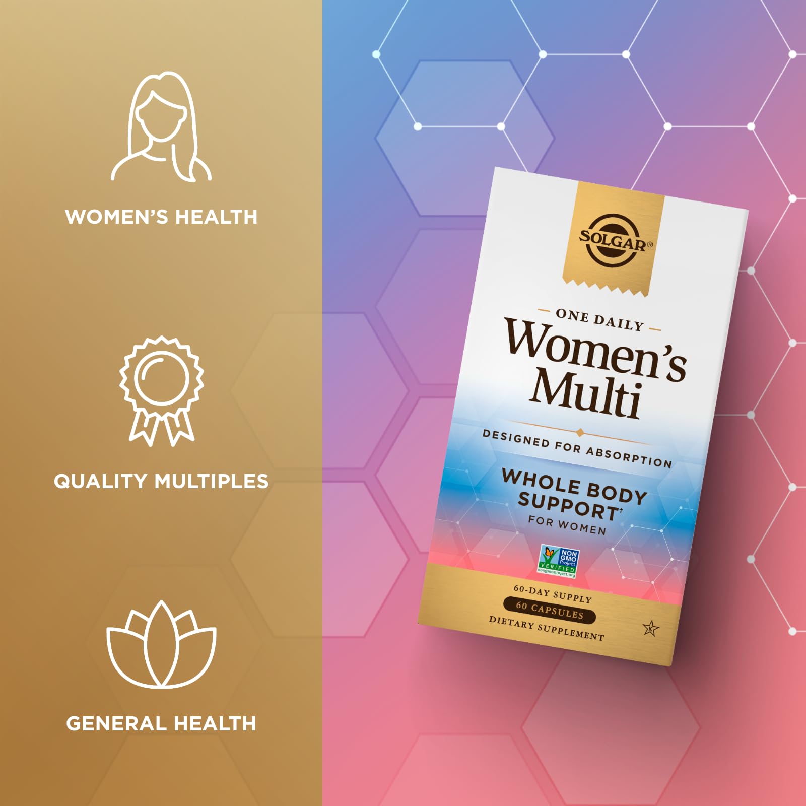 SOLGAR One a Day Women & Mens Bundle:Daily Women's Multi Whole Body Support, 60 Servings + Daily Men's Multivitamin Whole Body Support Supplement, 60 Servings SOLGAR uk supplements