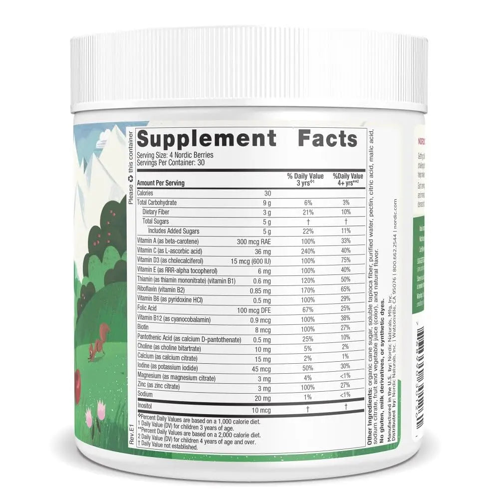 Nordic Naturals Nordic Berries, Cherry Berry - 120 Gummy Berries - Great-Tasting Multivitamin for Ages 2+ - Growth, Development, Optimal Wellness Nordic Naturals uk supplements