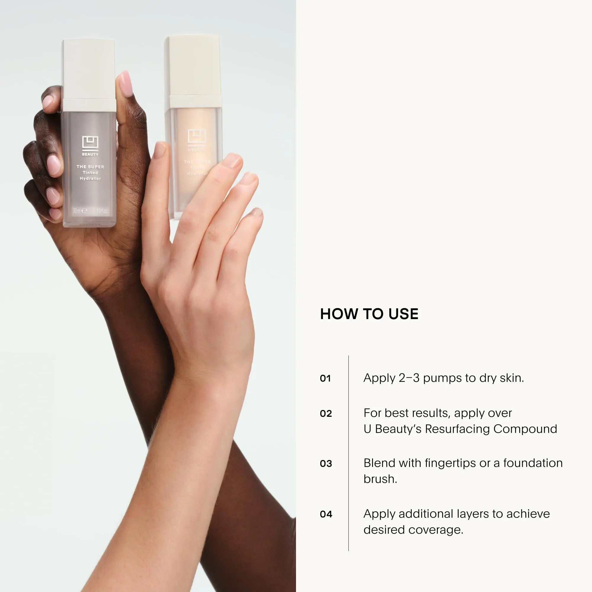 U Beauty The Super Tinted Hydrator Hyaluronic Acid Moisturizing Cream - Mega-Dose Skin Hydrator for Supple, Smooth, and Softer-Looking Skin For Up To 48 Hours - Shade 4-1.0 oz U Beauty uk supplements