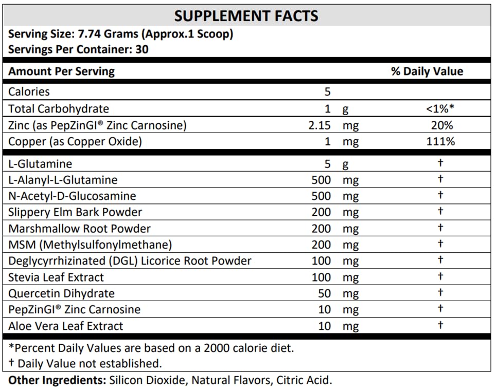 TERRA ORIGIN Healthy Gut Powder (Honey Lemon) | 30-Servings with L-Glutamine TERRA ORIGIN uk supplements
