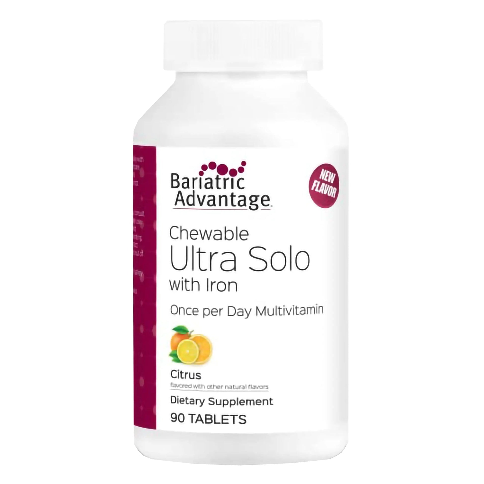 Bariatric Advantage Chewable Ultra Solo with Iron - Once-Per-Day Daily Multivitamin - for Bariatric Surgery Patients - Thiamin, Vitamin A & More Bariatric Advantage uk supplements