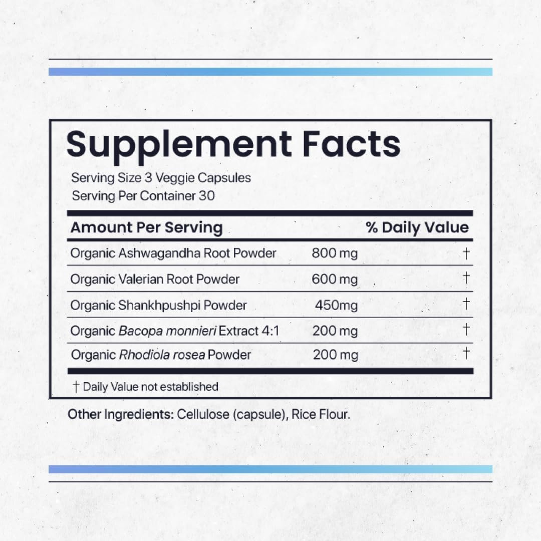 Nature's Pure Blend Ashwagandha Supplements – Organic Ashwagandha Root & Extract for Women and Men – Stress Relief, Sleep, and Mood Support – Athletic Performance & Focus Support – 60 Vegan Capsules Nature's Pure Blend uk supplements