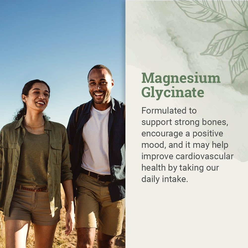 Pure Magnesium Glycinate 500mg - Chelated Magnesium Supplement, High Absorption Capsules for Sleep, Glicinato De Magnesio with Organic MCT Powder (120 Capsules) Earth Harmony Naturals uk supplements