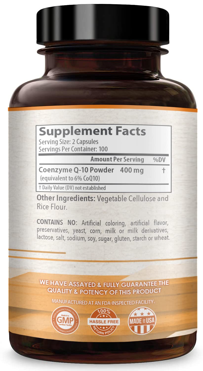 Healthy Way CoQ10 400mg 200 Capsules Non-GMO HealthyWayRx uk supplements