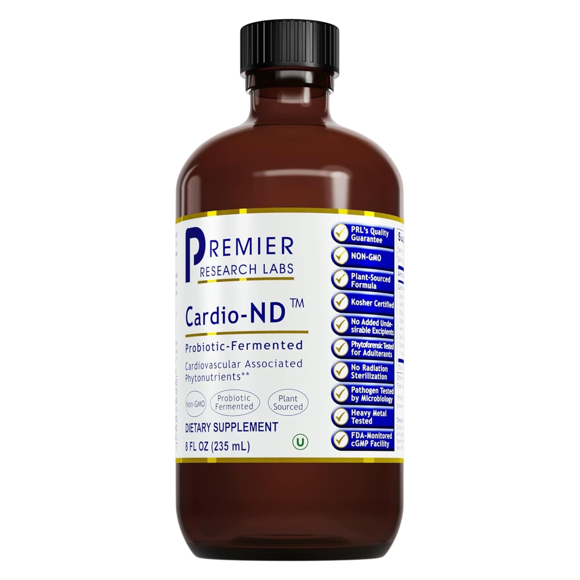 Premier Research Labs Fermented Cardio-ND - Cardio Heart Health, Cardio Support Liquid Fermented in Probiotics for Women, Men, Adults, Supports Heart Health with Hawthorne Berry - 8 fl oz Bottle Premier Research Labs uk supplements