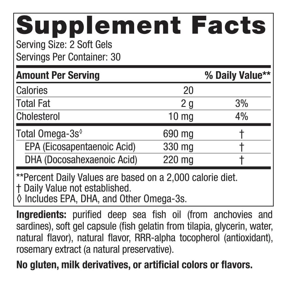 Nordic Naturals Omega-3 in Fish Gelatin, Lemon Flavor - 60 Fish Gels - 690 mg Omega-3 - Fish Oil - EPA & DHA - Immune Support, Brain & Heart Health, Optimal Wellness - Non-GMO - 30 Servings Nordic Naturals uk supplements