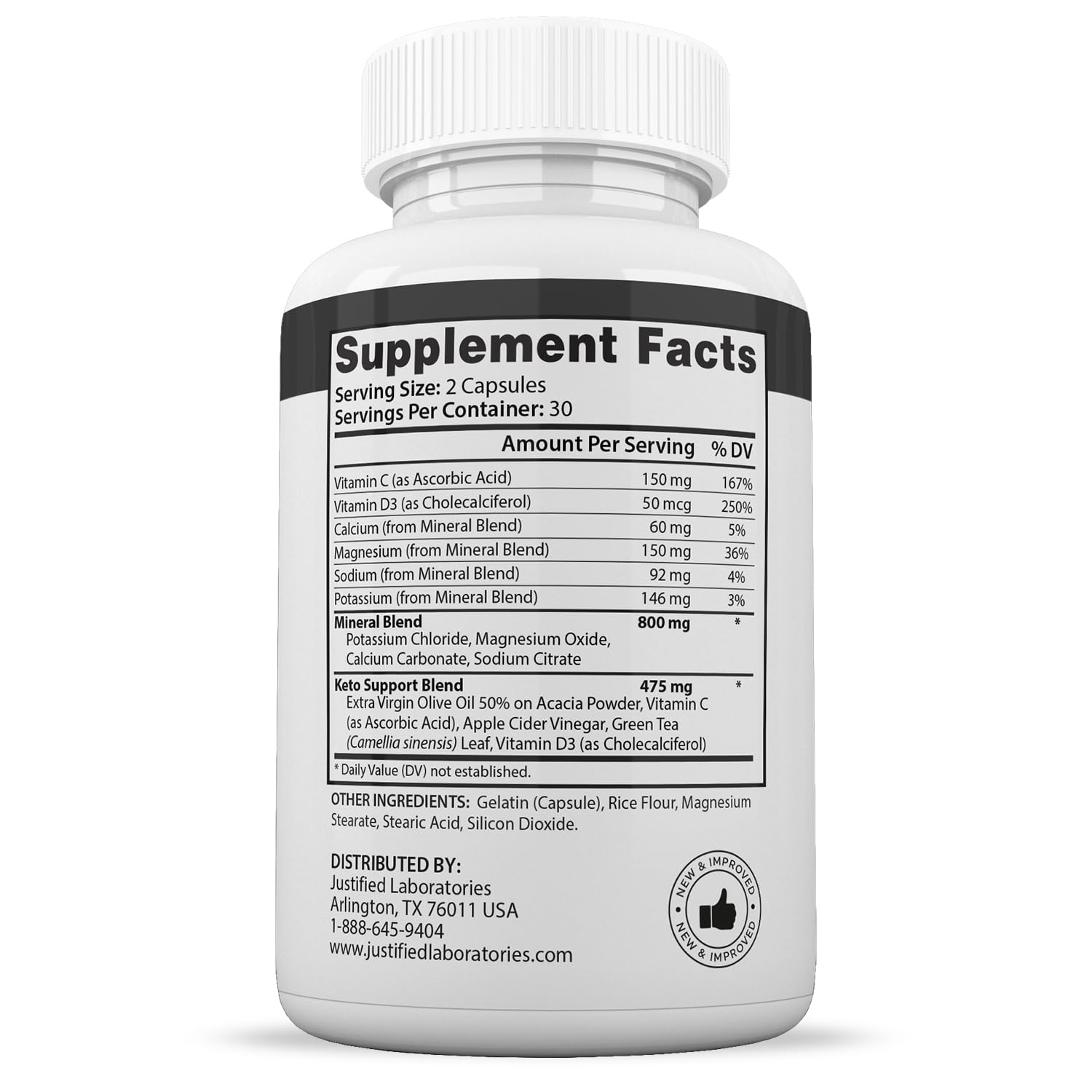 (2 Pack) Optimal Max Keto Pills 1275MG New & Improved Formula Contains Apple Cider Justified Laboratories uk supplements