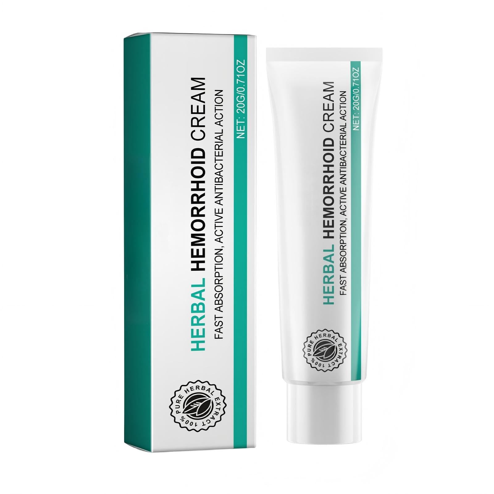 Hemorrhoid Cream, Herbal Hemorrhoid Ointment, Natural Itching & Burning Relief Hemorrhoidal Cream, External Discomfort Support for Men Women 20g Aus Healthcare uk supplements
