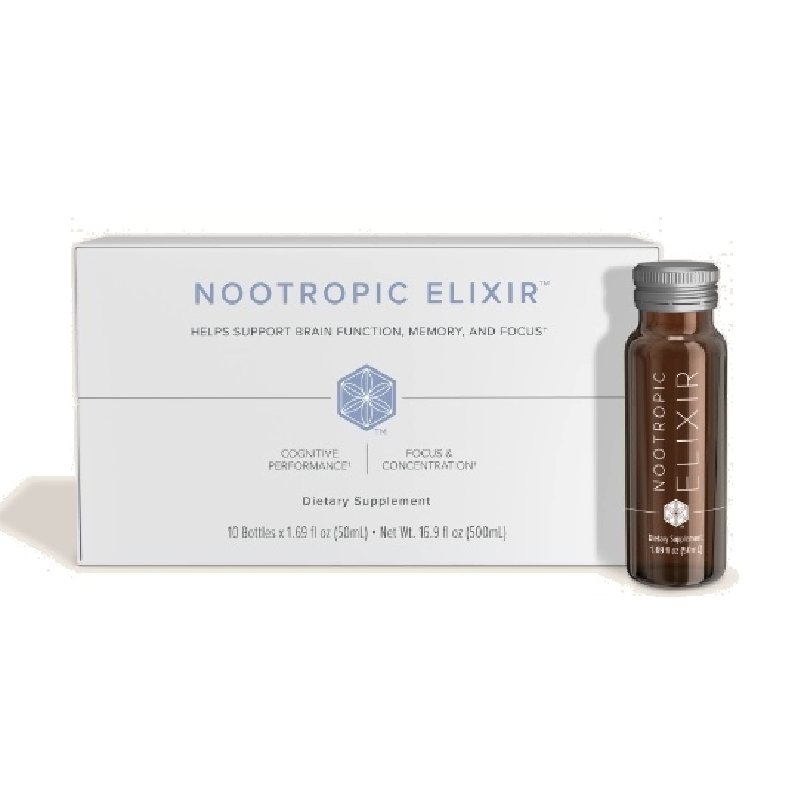 Isagenix Nootropic Elixir- Brain Health & Focus Supplement - Liquid Supplement with Green Tea Extract to Support a Healthy Mindset - 1.69 Oz Bottles (10 Count) Isagenix uk supplements