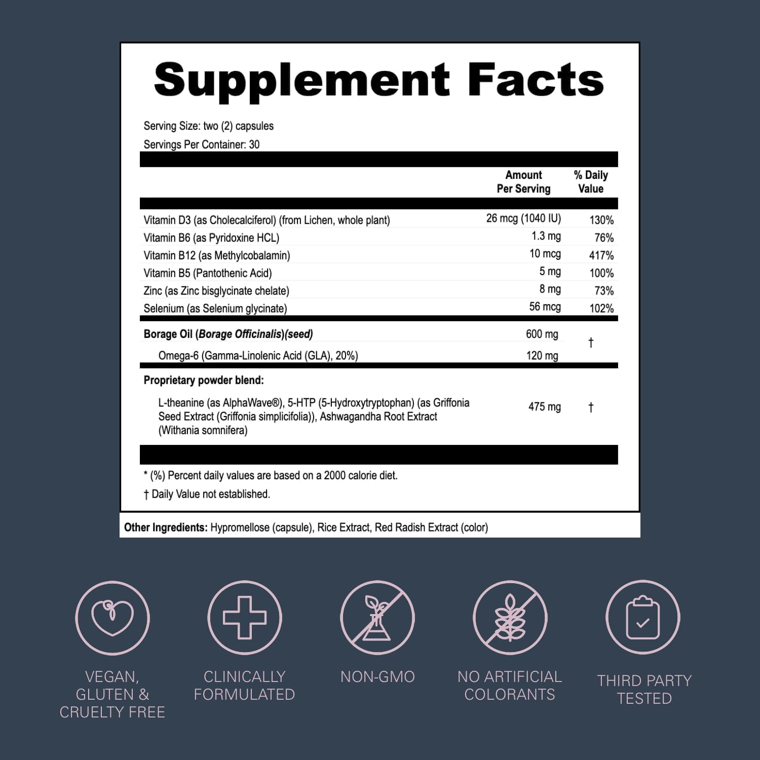 LOONI PMS Relief Balance Beam Supplement for Women – Hormone Balance for Menopause, B12, Omega-6, Zinc & Nootropics – Supports Mood Swings, Cramps, Cravings – 60 Vegan Capsules L·OONI uk supplements