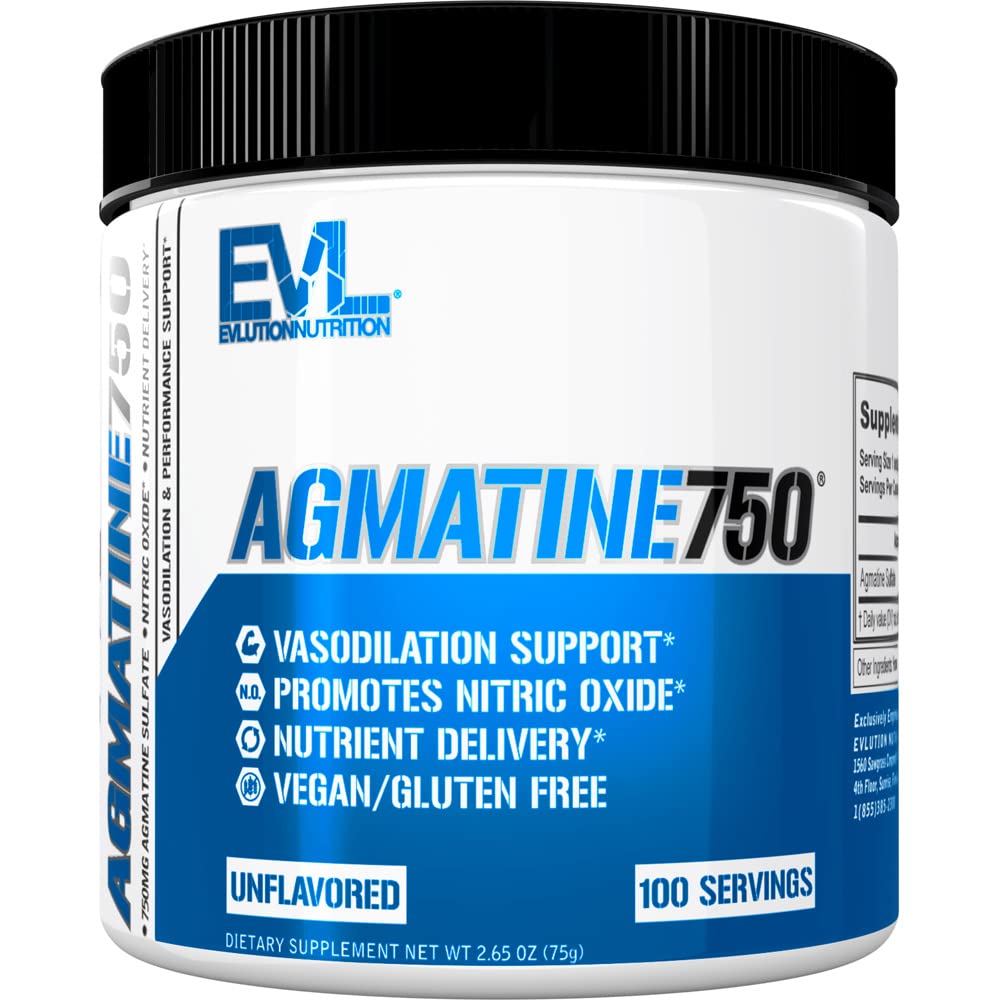 Evlution Agmatine Sulfate Nitric Oxide Powder Nutrition High Strength Agmatine Sulfate Evlution uk supplements