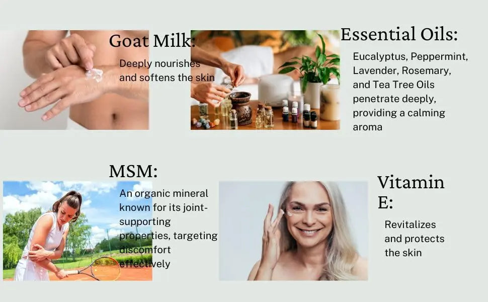 Grace Harbor MSM Cream – Variety 3 Pack – Daily Skin, Joint and Muscle Rub – Best Goat Milk Unscented Baby Lotion for Severly Dry Skin – Therapeutic Essential Oils and Fragrance Free – 4 oz Grace Harbor International uk supplements