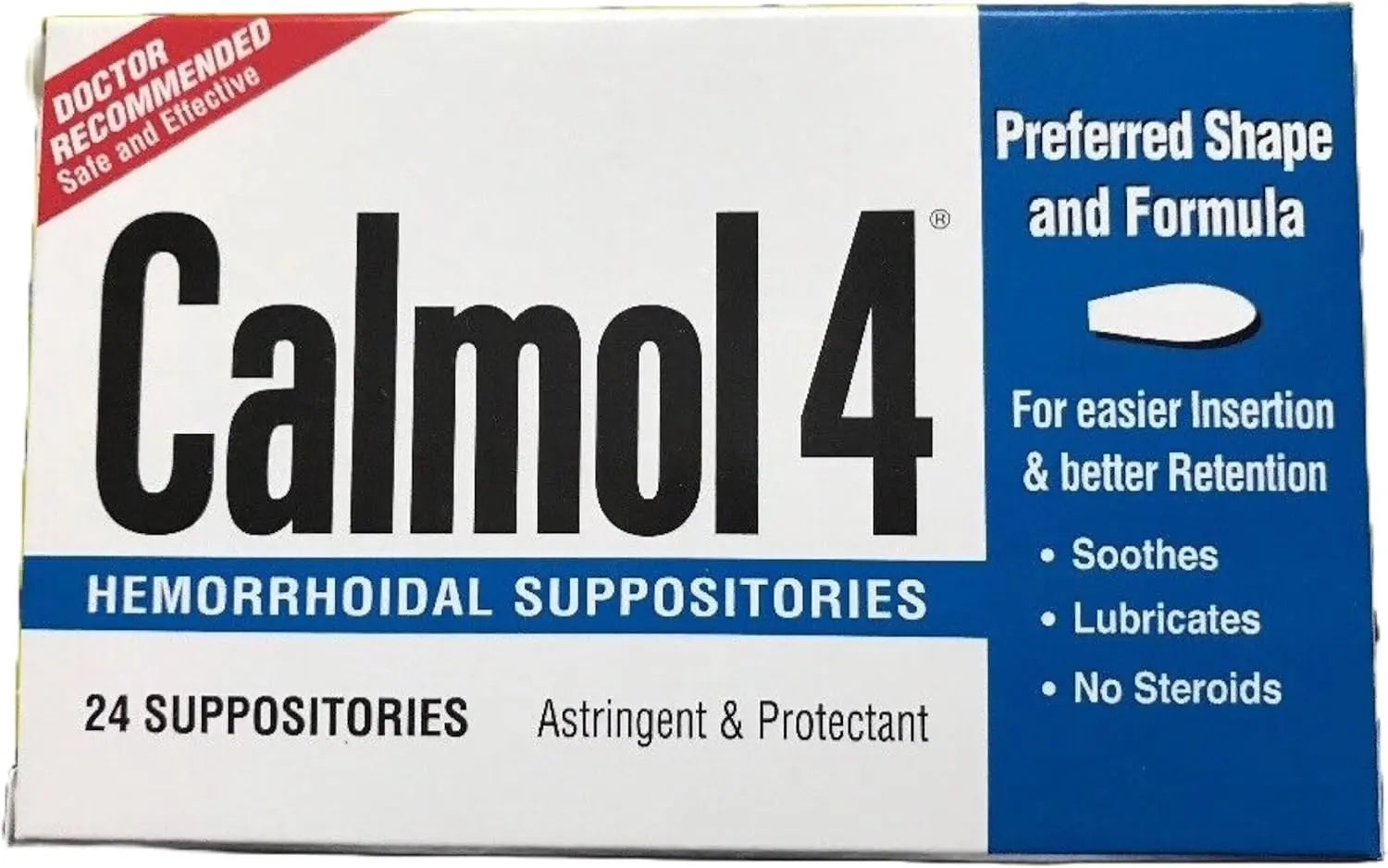 Calmol 4 Hemorrhoidal Suppositories with Soothing Natural Ingredients, 24 Count Calmol 4 uk supplements