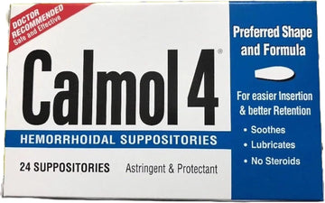 Calmol 4 Hemorrhoidal Suppositories with Soothing Natural Ingredients, 24 Count Calmol 4 uk supplements