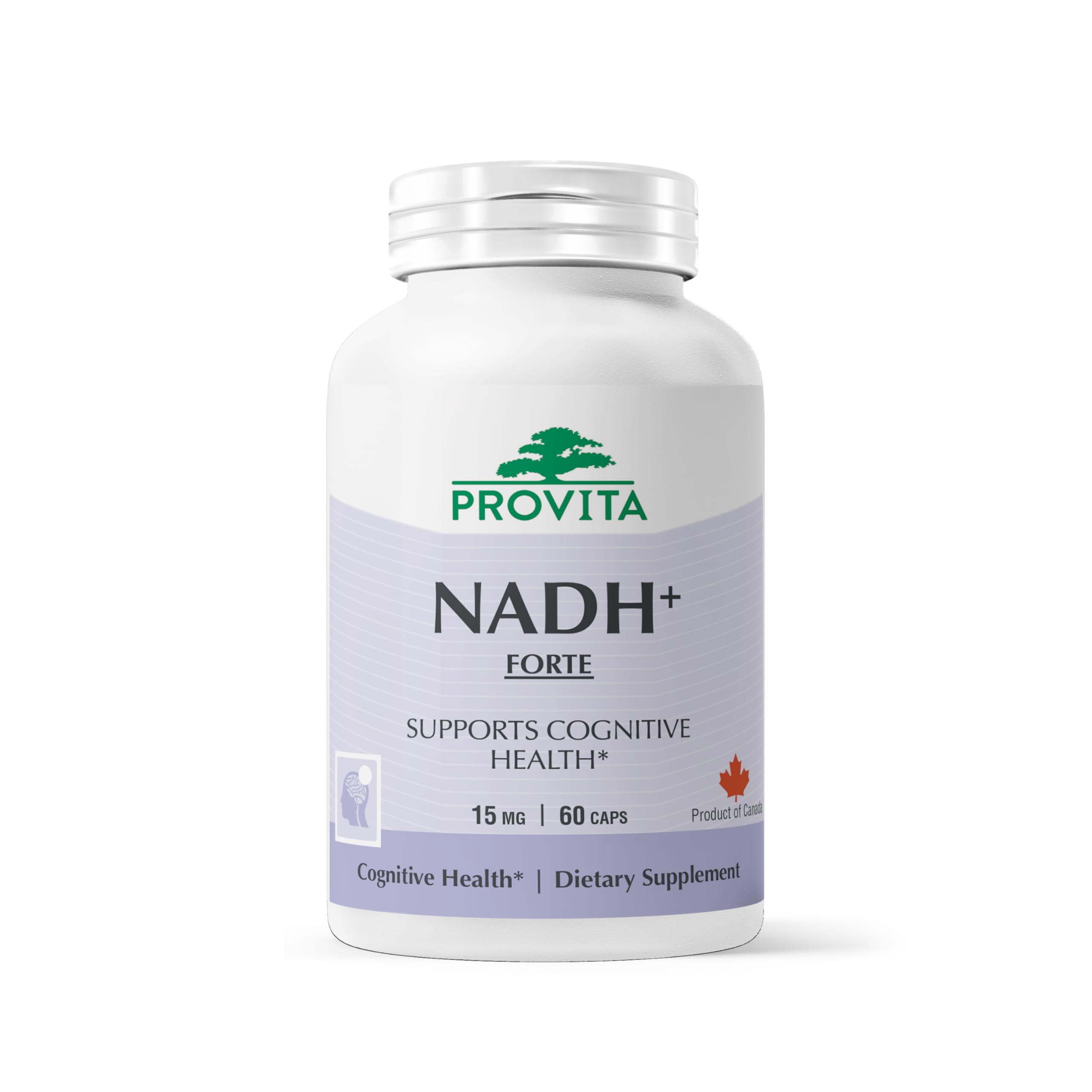 PROVITA NADH+ Forte | Cognitive Support Supplement with NADH, Coenzyme Q10 & Chlorophyll | Energy Support, Focus, Mental Clarity & Brain Health | Vegan Capsules | High Absorption Cellular Formula PROVITA uk supplements