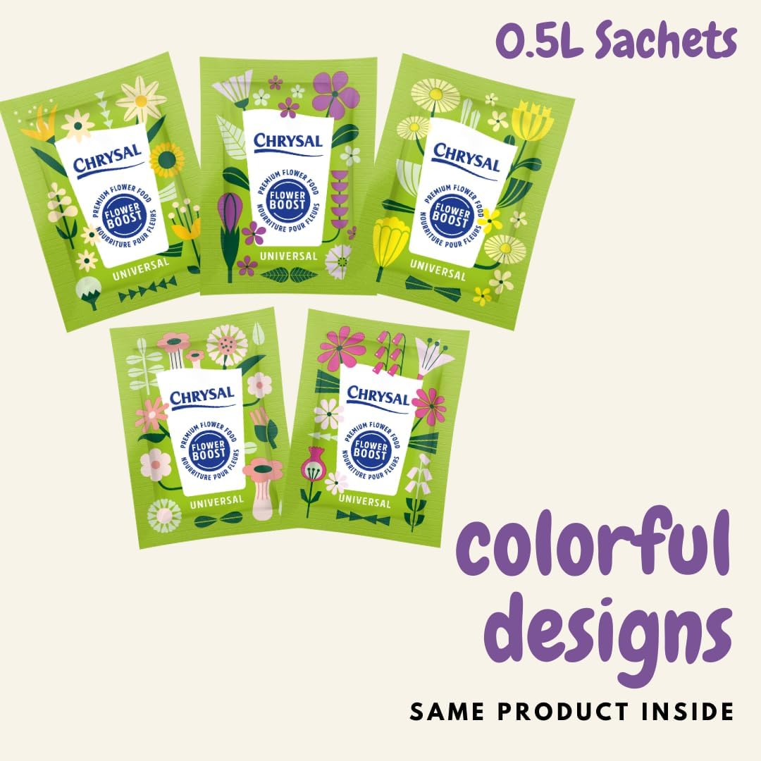 Chrysal Clear Flower Food Packets – Single Packet – Flower Arrangements & Bouquets – Floral Supplies Chrysal uk supplements