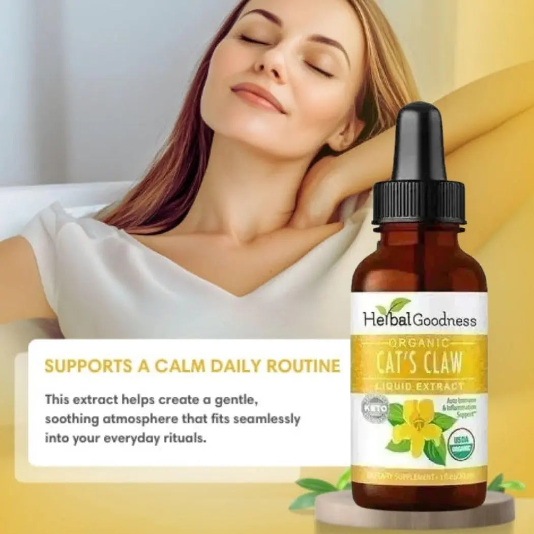 Cat's Claw Extract Joint Support - Herbal Supplement for Joint and Muscle Function, Immunity, Heart Support - Gluten Free - Superior Absorption - Organic Liquid 1oz - Herbal Goodness (1 bttl) Herbal Goodness uk supplements