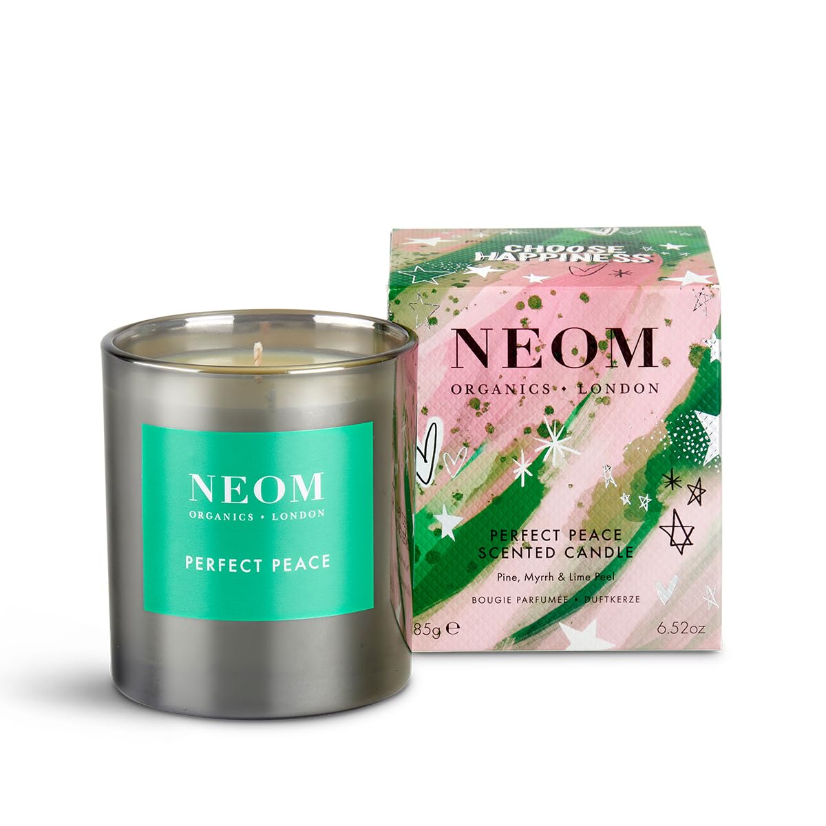NEOM- Perfect Peace Luxury Scented Candle | Pine, Myrrh & Lime Peel | Christmas Gift… (1 Wick) Neom uk supplements