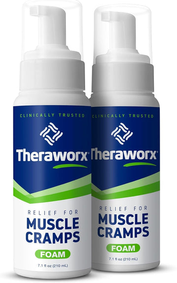 Theraworx Relief for Muscle Cramps Foam Fast-Acting Muscle Spasm, Leg Soreness with Magnesium Sulfate - 7.1 oz - 2 Count Theraworx uk supplements