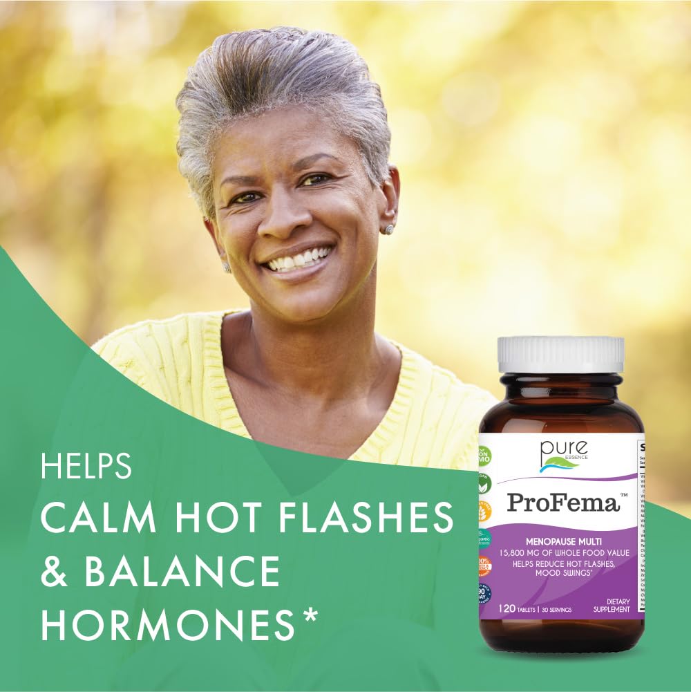 Pure Essence Labs ProFema - Multivitamin for Women - Natural Menopause Relief Supplement - Promotes Hormone Balance, Reduces Hot Flashes, Mood Swings, Night Sweats (60 Capsules) PURE ESSENCE LABS uk supplements