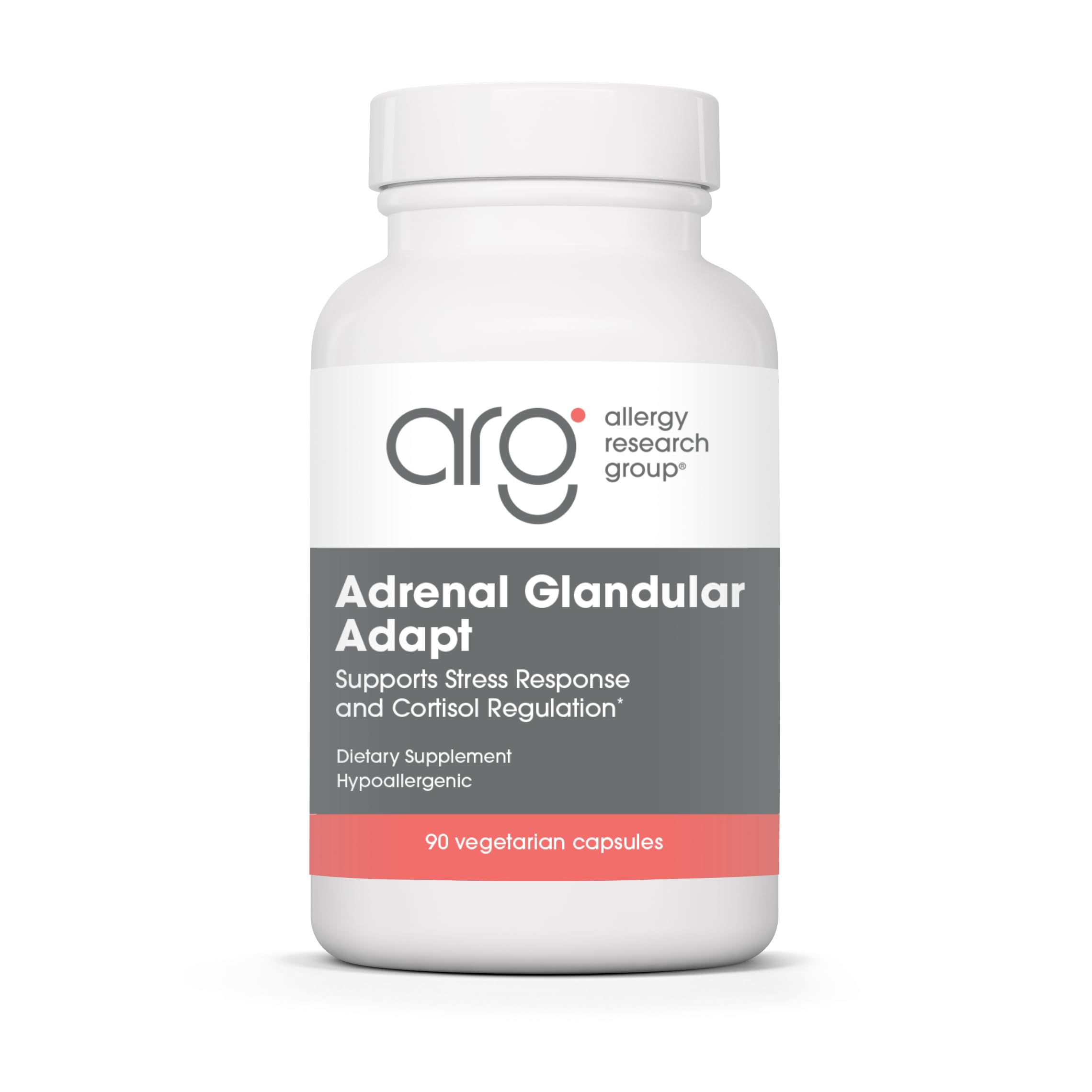 Allergy Research Group - Adrenal Glandular Adapt - Supports Healthy Stress Response and Cortisol Regulation - Hypoallergenic - 90 Vegetarian Capsules Allergy Research Group uk supplements