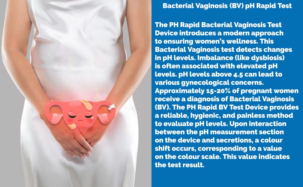 One Step Vaginal pH Bacterial Vaginosis Test Kit, 5 Test Kits, BV, Yeast Infection, Feminine Vaginal Health One Step uk supplements