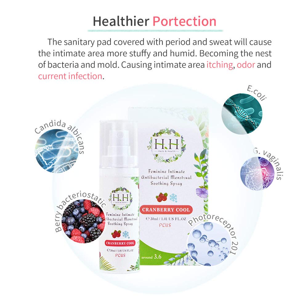 HH Herb&Health Feminine Deodorant Spray - Natural Essential Oil Intimate Soothing Mist - Spray PLUS HH Herb & Health uk supplements