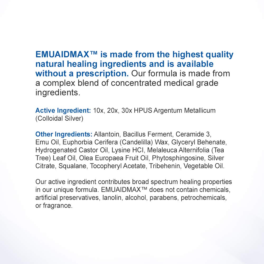 emuaid EMUAIDMAX Ointment 2oz - Eczema Cream. Maximum Strength Treatment emuaid uk supplements