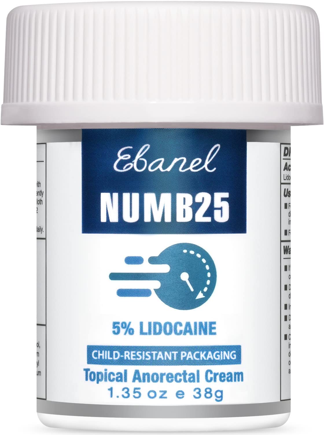 Ebanel 5% Lidocaine Numbing Cream, Pain Relief Burn Itch Numb Cream, Maximum Strength Numb25 Topical Anesthetic with Allantoin, Vitamin E for Local and Anorectal Uses, Hemorrhoid Treatment, 1.35 Oz Aus Healthcare uk supplements