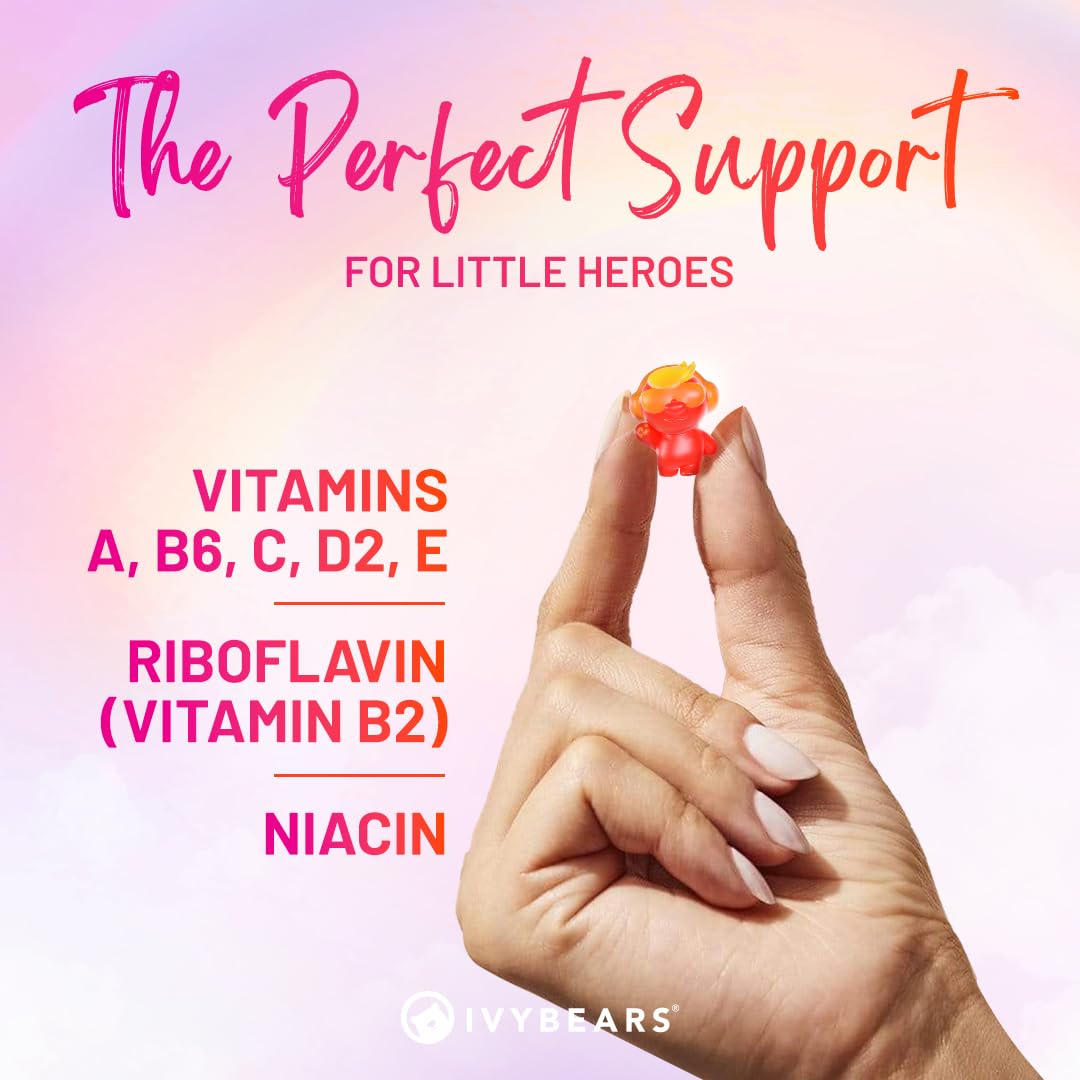 IvyBears® Superpower Kids - Multivitamin Gummies for Immune Support - Strengthen Children's Immune Systems with Vitamins C, D2, B6, A IvyBears uk supplements
