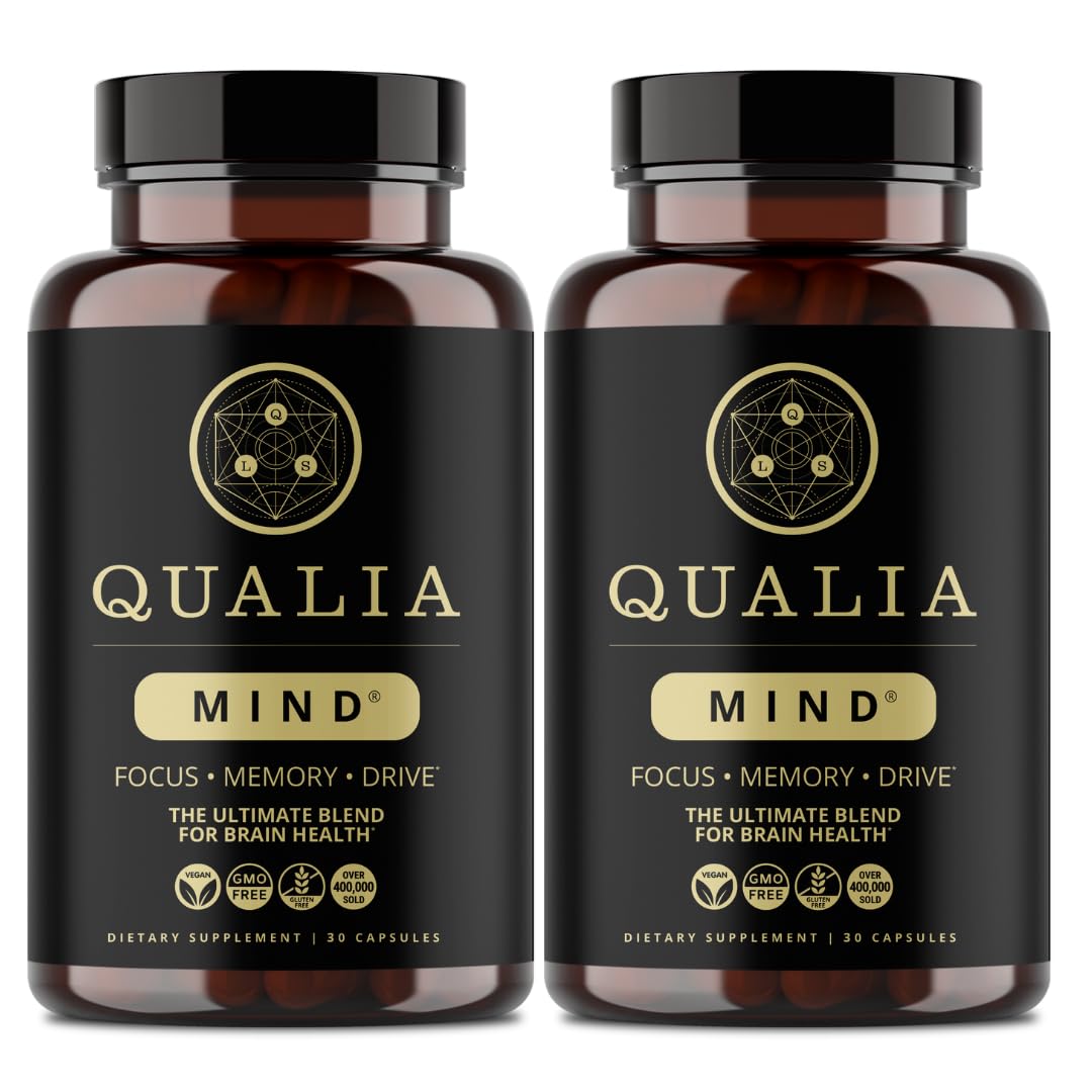 Qualia Mind — Beat Brain Fog | Doctor-Formulated Premium Brain Nourishment | Fuel Focus, Drive & Energy | 32 Ingredients Including Lion’s Mane, Cognizin™️, Ginkgo & More| 2 Week Supply* QUALIA LIFE SCIENCES uk supplements