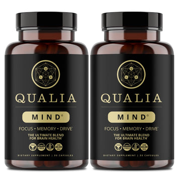 Qualia Mind — Beat Brain Fog | Doctor-Formulated Premium Brain Nourishment | Fuel Focus, Drive & Energy | 32 Ingredients Including Lion’s Mane, Cognizin™️, Ginkgo & More| 2 Week Supply* QUALIA LIFE SCIENCES uk supplements