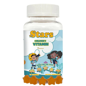 Stars Kids Multivitamin Gummies with Omega 3, Vitamins for Kids with A, B, C, D, Plant Based Multi Vitamins for Children, Manganese Vitastars uk supplements