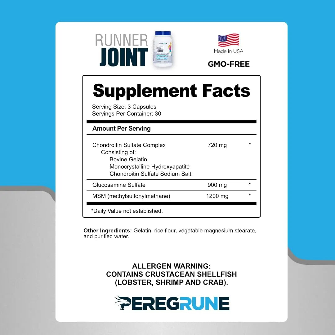 PEREGRUNE Runner Multivitamin & Joint Support Supplement | Antioxidants, Complete B-Complex & Probiotics to Support Energy PEREGRUNE uk supplements
