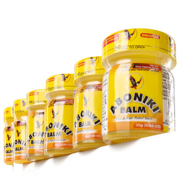 Aboniki Balm (6 Plastic Jars) – Powerful Topical Pain Relief Balm for Sore Muscles and Joints | Anti Inflammatory Analgesic Rub with Cooling Menthol for Back, Knee, Neck, Shoulder, Wrist & Body Ache Aboniki uk supplements