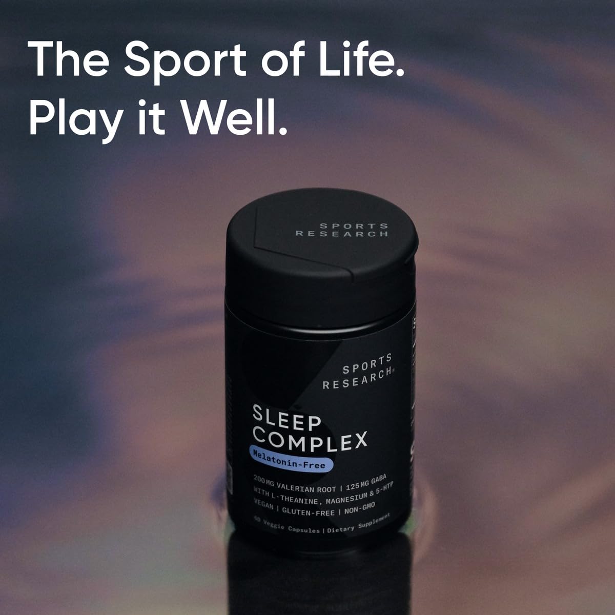 Sports Research® Sleep Complex- Melatonin-Free Vegan Capsules - with Valerian Root, GABA, L-Theanine, Magnesium & 5-HTP - 30 Servings Sports Research uk supplements