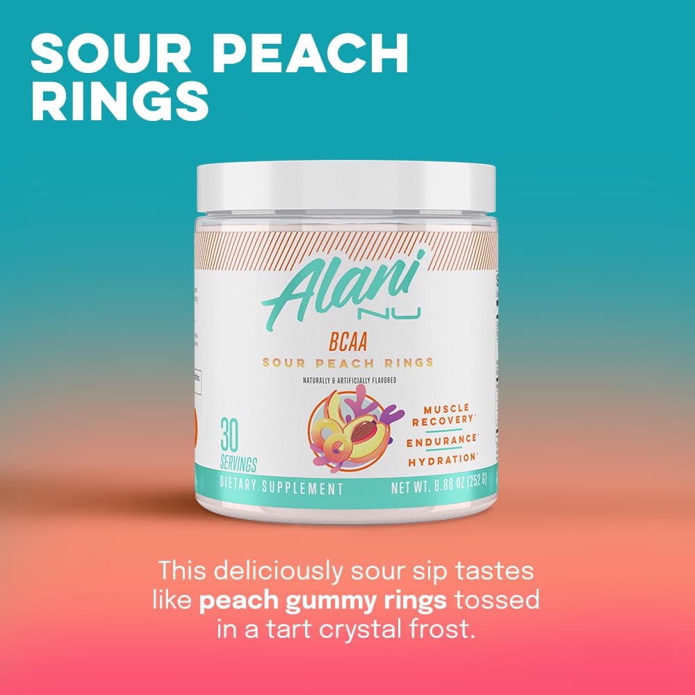 Alani Nu Rainbow Candy Pre Workout and BCAA Sour Peach Rings Post Workout Powder Alani Nu uk supplements