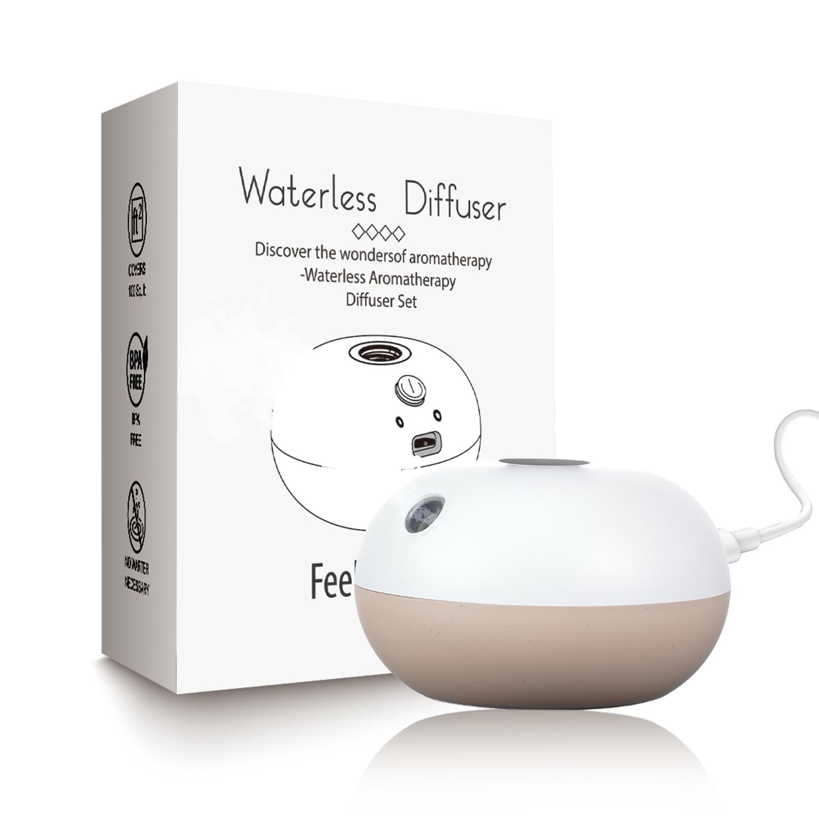 Waterless Essential Oil Diffuser - Use a USB-c Plug-in Essential Oils Diffuser - 2 Mist Modes WECONA uk supplements