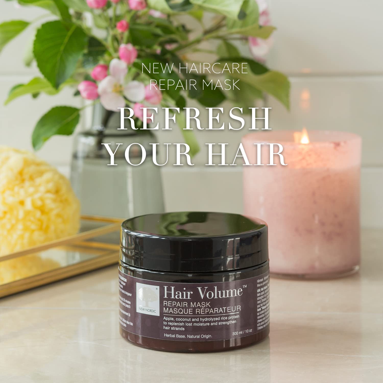 NEW NORDIC Hair Volume Repair Mask for Dry Damaged Hair & Natural Growth, Rebuild Moisture Balance, Volumize & Strengthen, 10 oz NEW NORDIC uk supplements