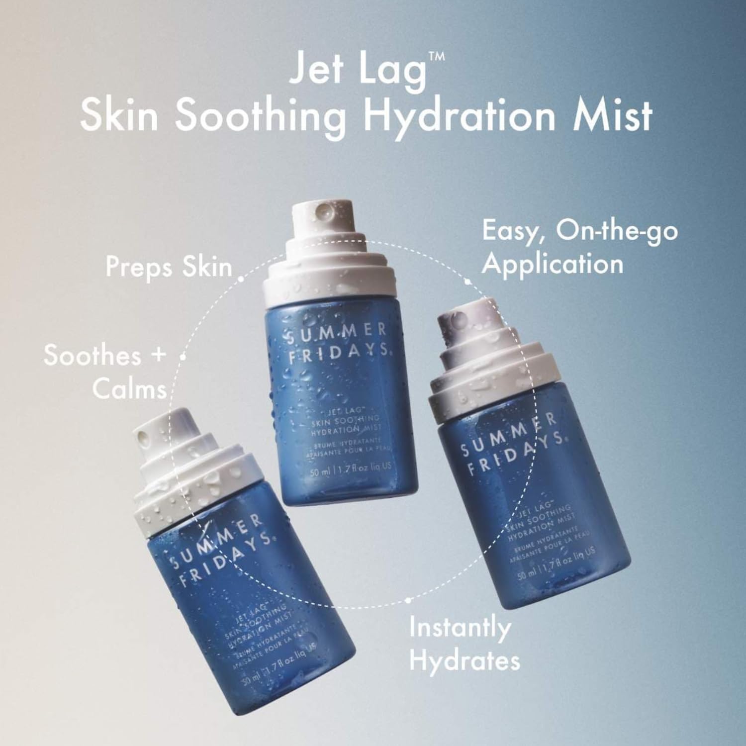 Summer Fridays Jet Lag Skin Soothing Hydration Face Mist - Ultra-Fine Facial Spray & Hydrating Mist to Comfort, Soothe & Help Provide Protective Moisture Barrier Support for Glowing Skin (1.7 Fl Oz) Summer Fridays uk supplements