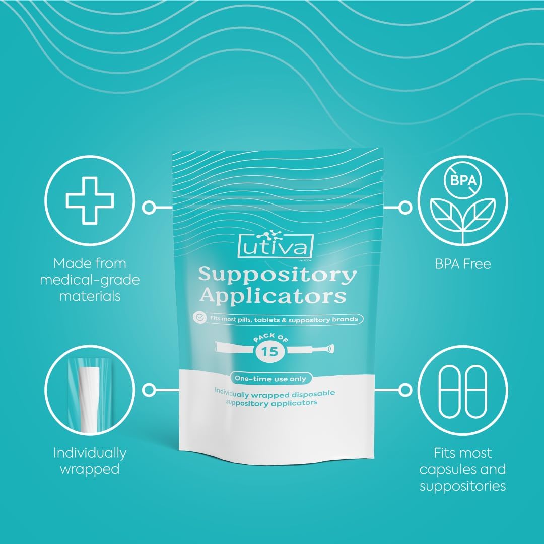 Szio+ Utiva Suppository Applicators – Disposable Vaginal Suppository Applicators – Hygienic Individually Szio+ uk supplements
