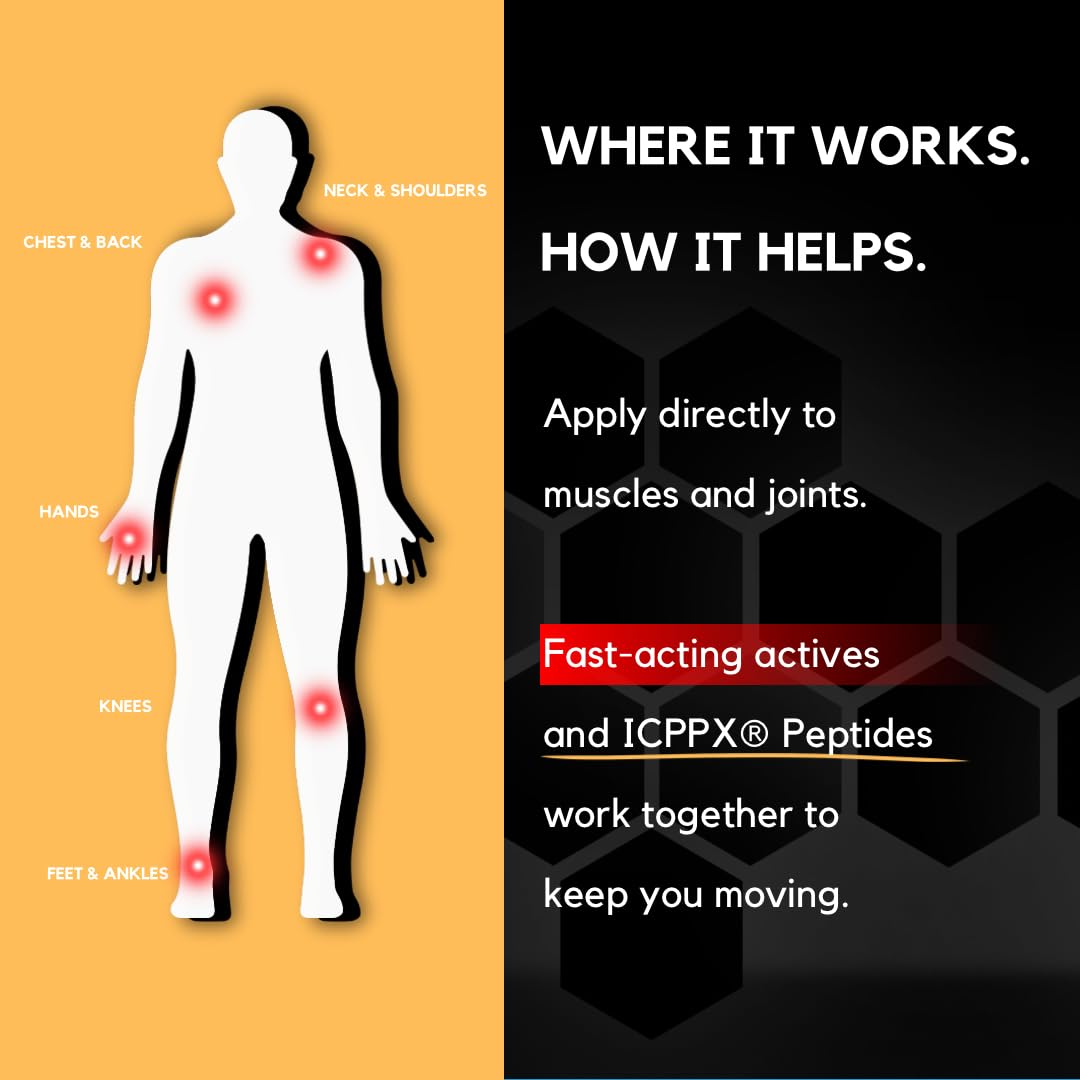 PEP+ STRYDE HEAT - Peptide-Powered Muscle & Joint Care Cream for Pre-Workout Activation - Warming Capsaicin Formula, Fast-Absorbing, Non-Greasy, Travel-Ready 0.34 fl oz (2-Pack, 30-40 Uses per Bottle) PEP+ STRYDE uk supplements