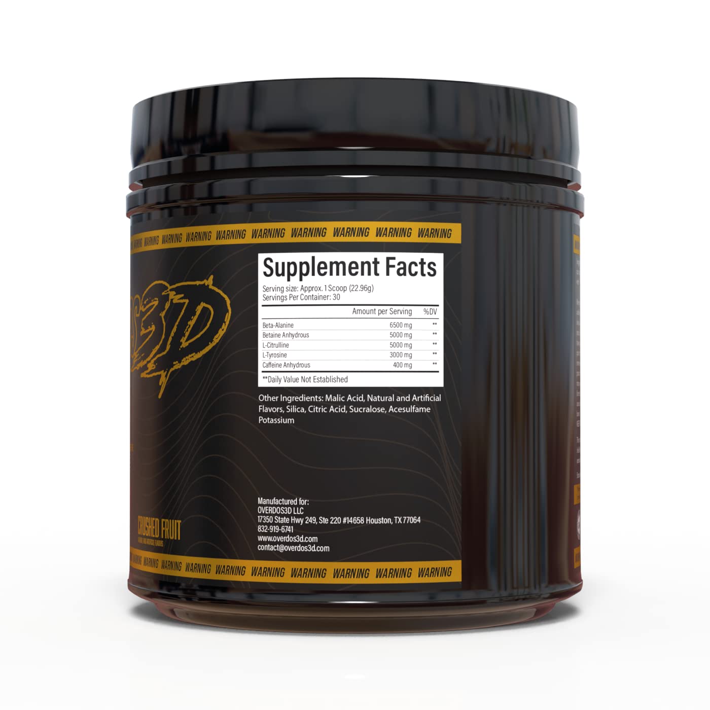 OVERDOS3D Pre-Workout Powder | Ultra-High Dosage | for Advanced Users ONLY Heath Secret uk supplements