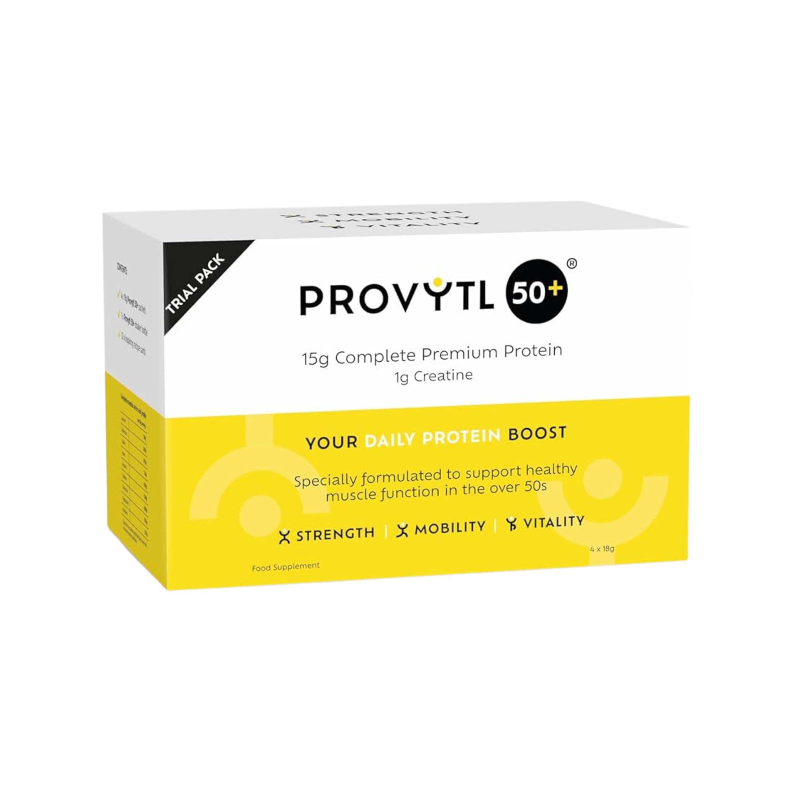 Provytl 50+ Trial Pack- Protein Powder Sachets for Men & Women Over 50 - Supports Muscle Function Provytl uk supplements