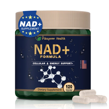 Vikaywoo NAD Supplement 1585 Mg -True NAD & Resveratrol, NMN Alternative Liposomal NAD+ for Women & Men, Support Cellular Health, Stamina & Healthy Aging - 120 Capsules Vikaywoo uk supplements