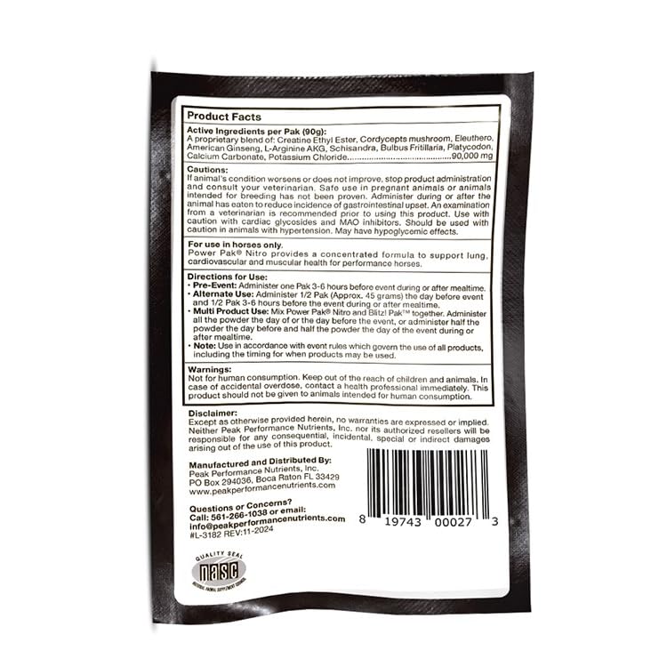 Peak Performance Nutrients Power Pak Nitro 90 Grams 1 Event Peak Performance Nutrients uk supplements