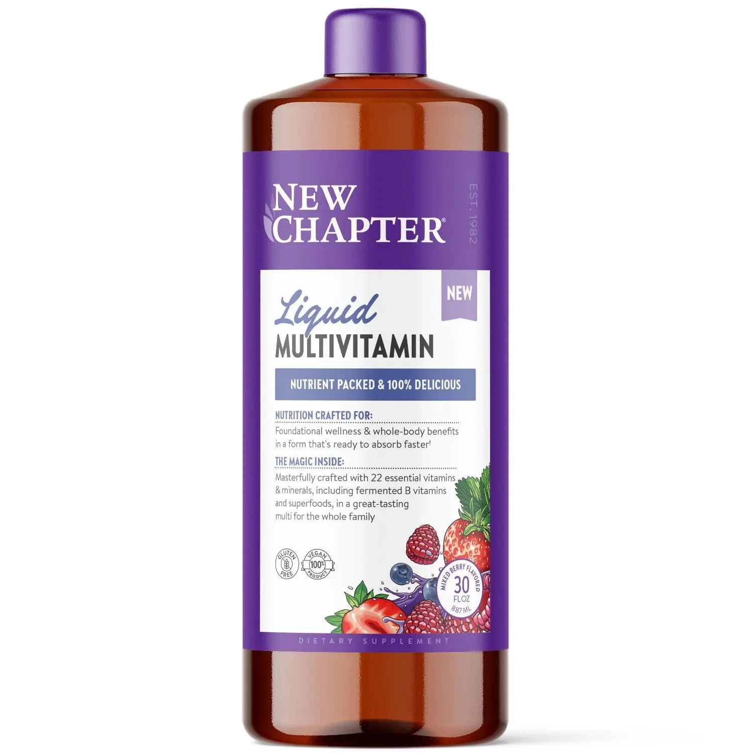 New Chapter Liquid Multivitamin + Mineral Supplement for Whole-Body Benefits, 100% Delicious Multivitamin for Adults New Chapter uk supplements